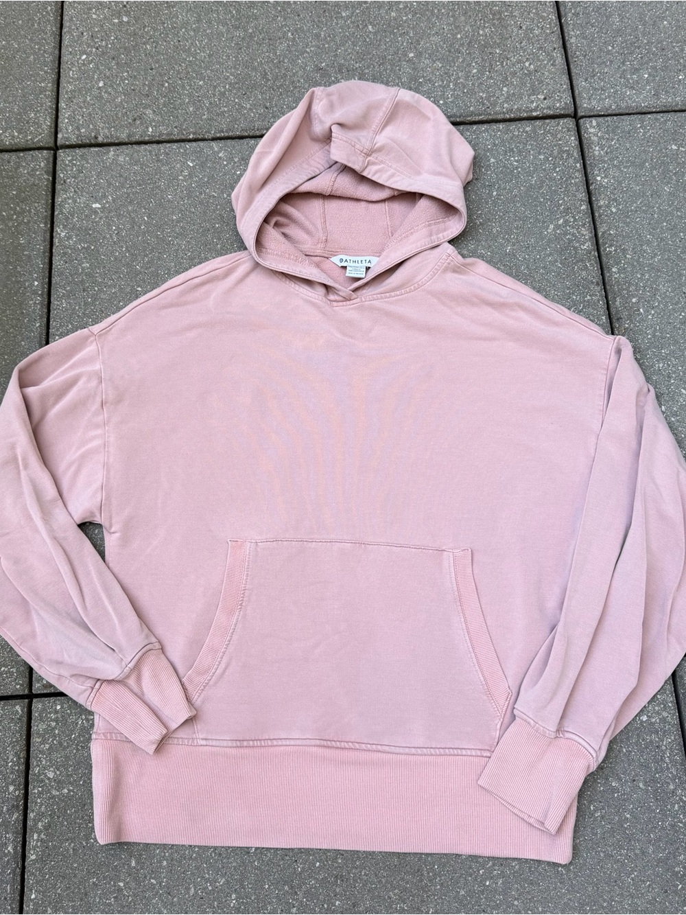 Athleta Balance Hoodie XS Dusty Pink Modal Pullover Sweatshirt